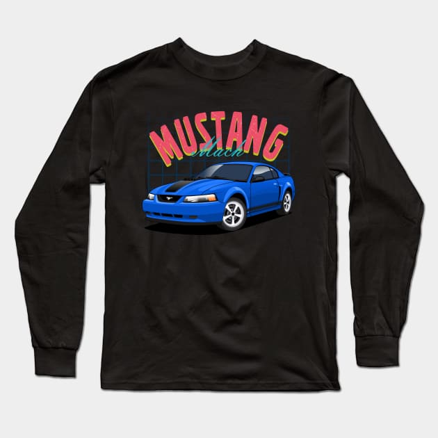 Mustang Mach Classic American Long Sleeve T-Shirt by masjestudio